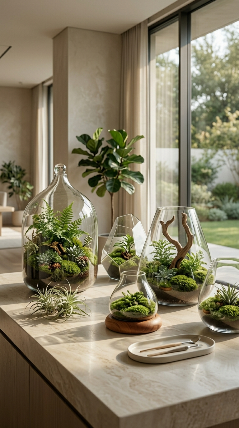 Luxury living collections by Lilli Plants featuring handcrafted terrariums and botanical creations for elegant home décor, gifting, and biophilic interior design.