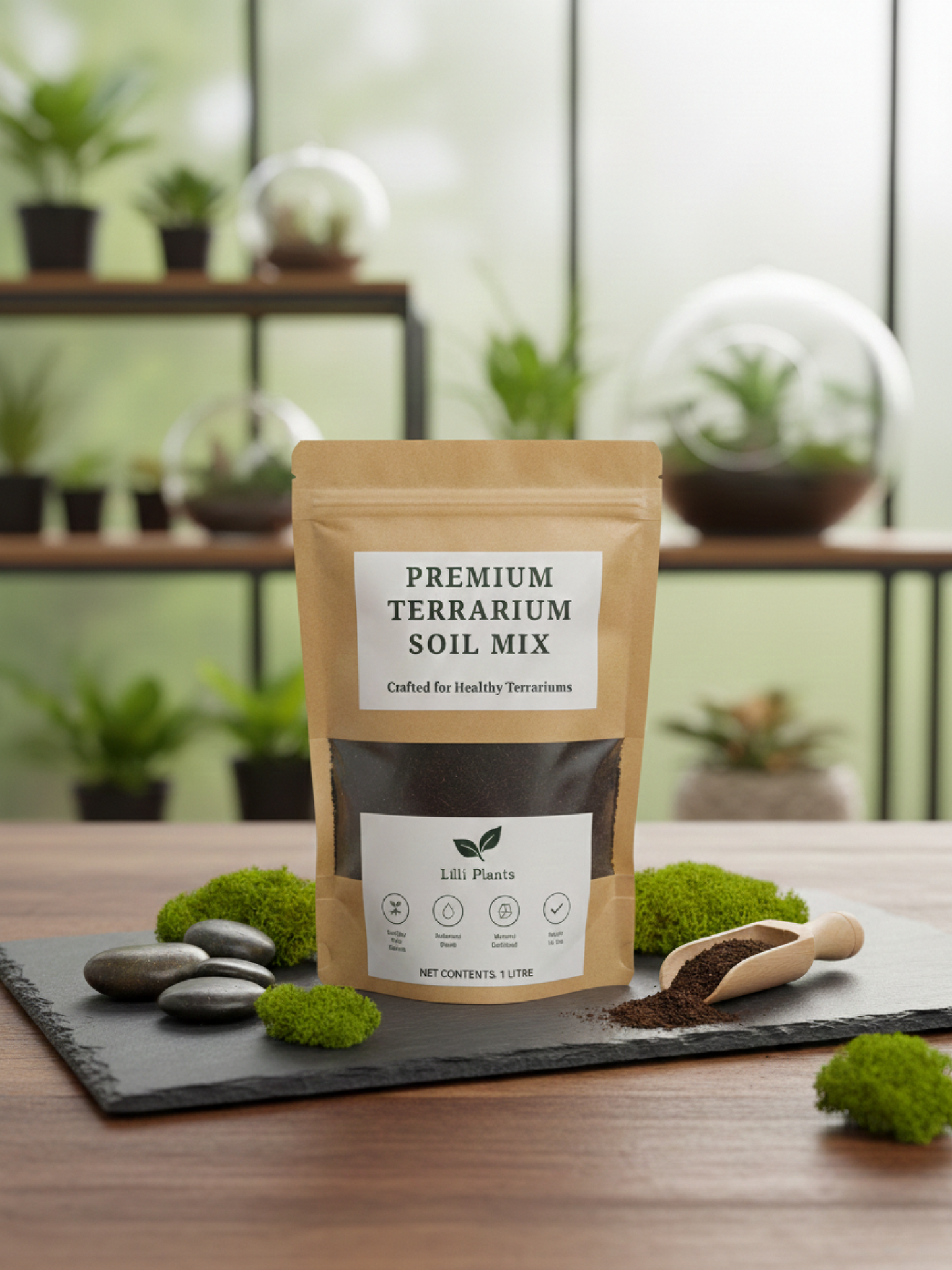 Mineral enriched terrarium substrate ideal for moss, tropical and mini forest terrariums