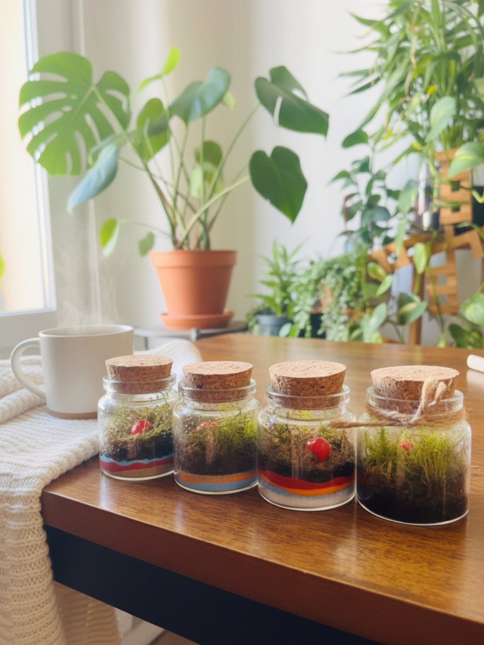 Handcrafted romantic micro terrarium in Dubai by Lilli Plants, top gift makers.