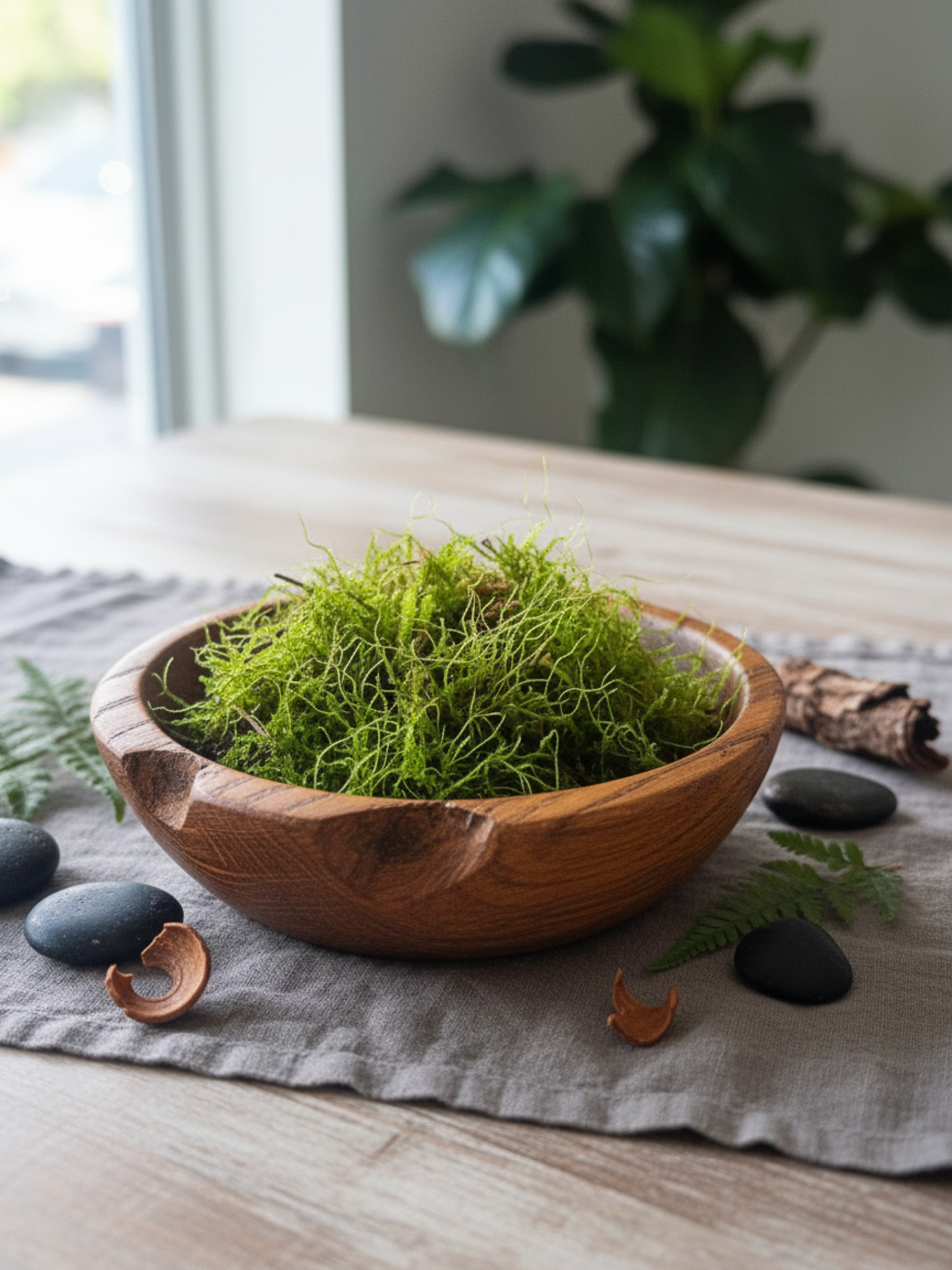 Fresh Netherlands-imported flat moss for terrariums by Lilli Plants Dubai – premium live greenery.