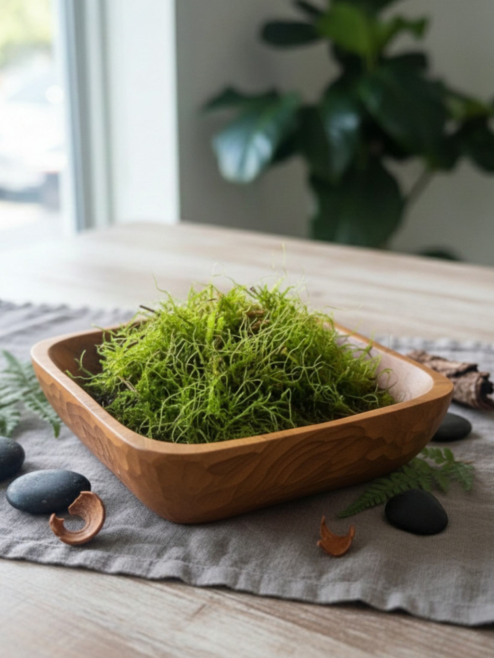 Premium flat moss imported from the Netherlands for terrariums – fresh, hand-prepared by Lilli Plants Dubai.