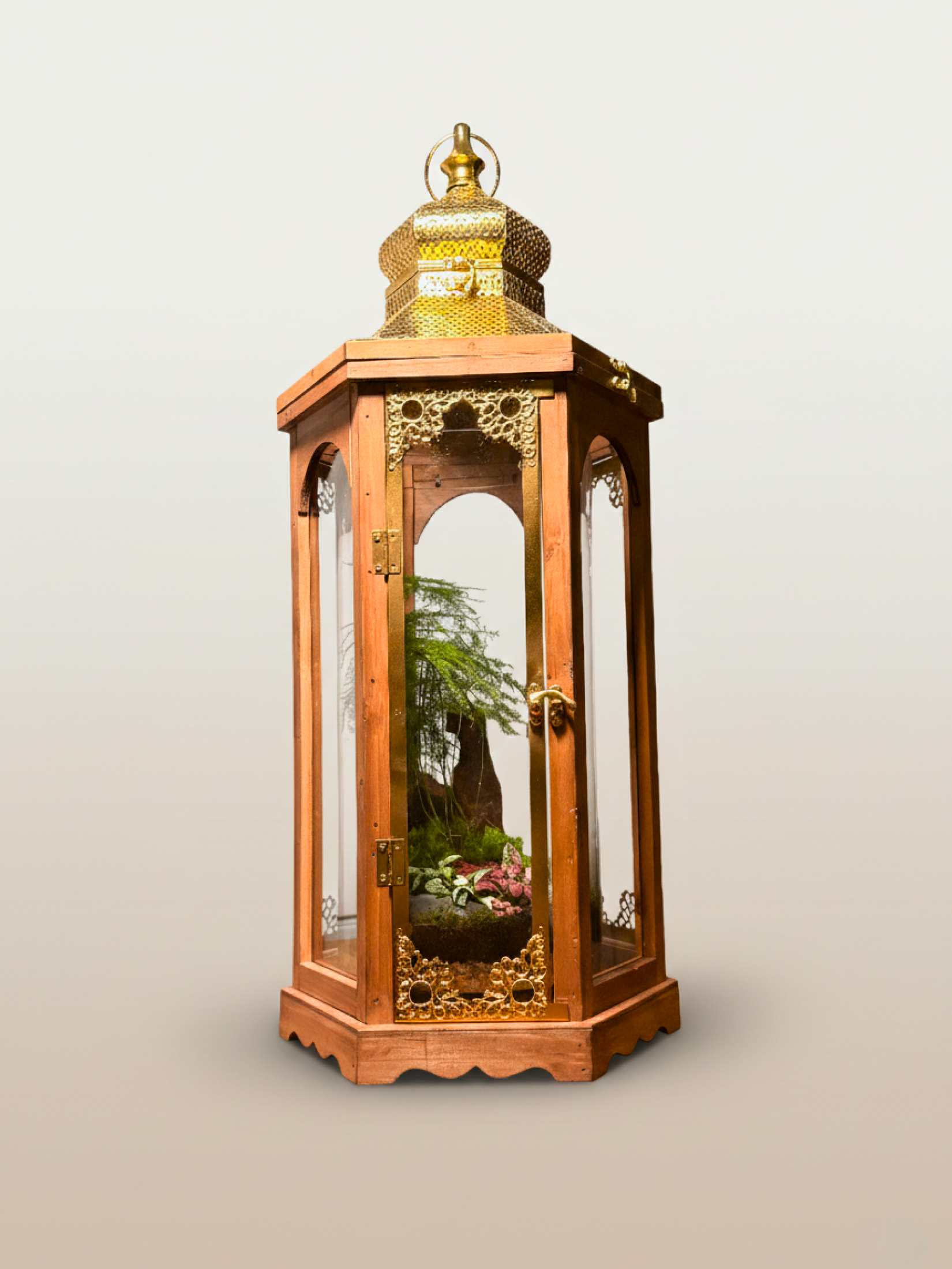 Sustainable Ramadan lantern terrarium peaceful living ecosystem UAE