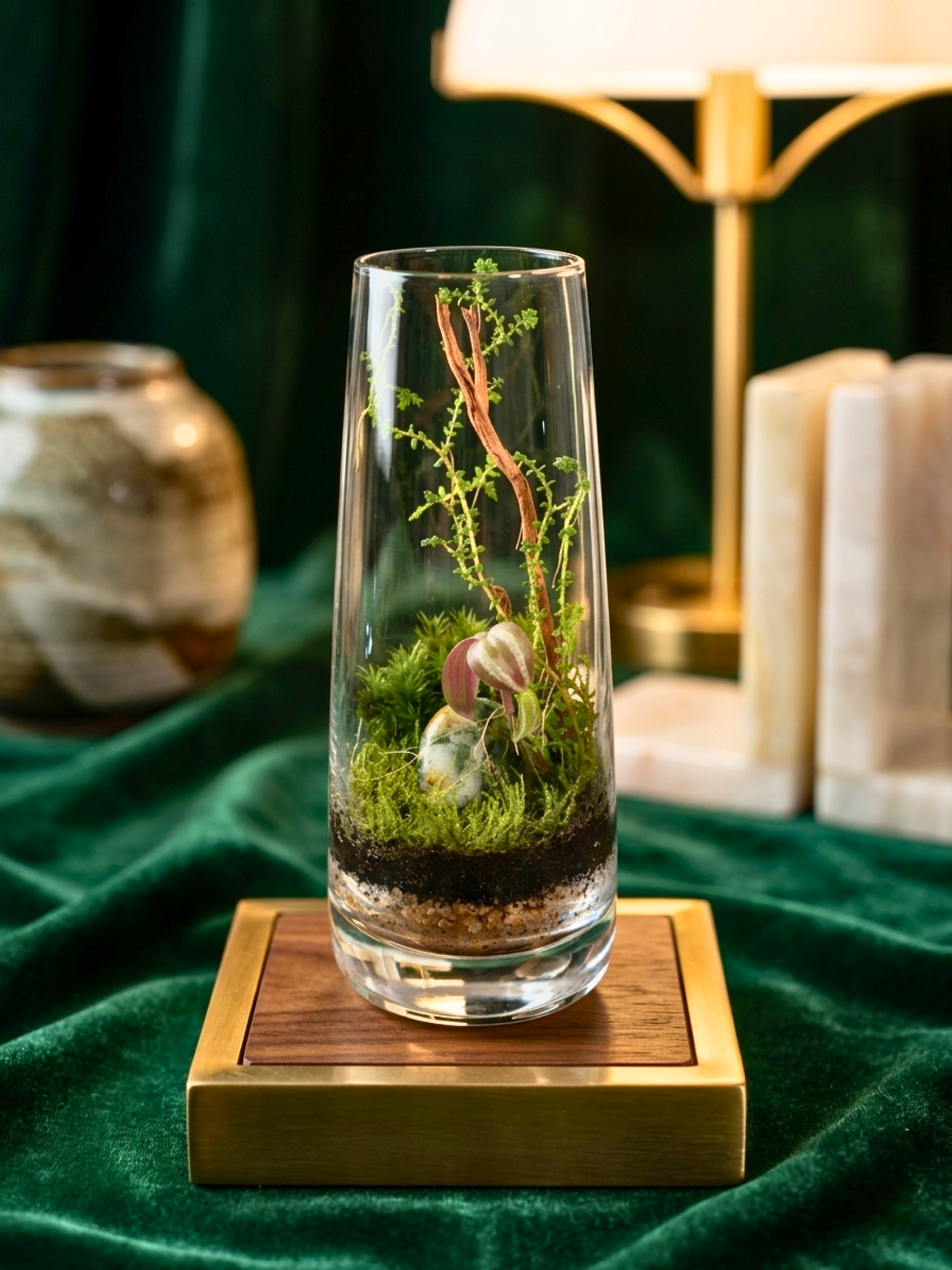 Buy handcrafted terrariums online in Dubai from Lilli Plants – Silent Woodland collection.