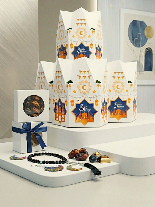 Corporate Ramadan gift hamper in Dubai with terrarium and natural stone tasbih