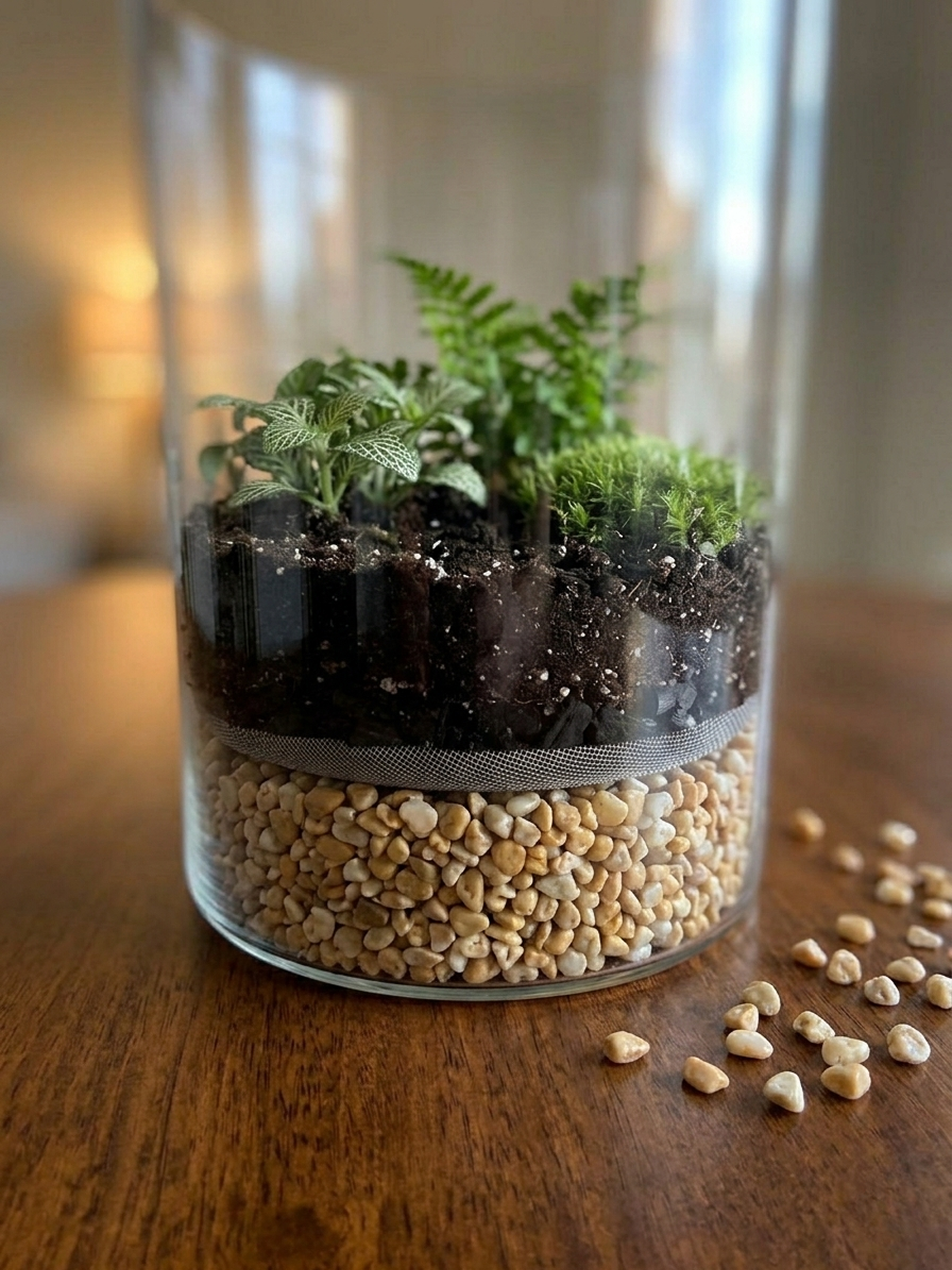 Premium 3–8 mm natural cream yellow stone gravel for terrariums, bonsai, and plant décor